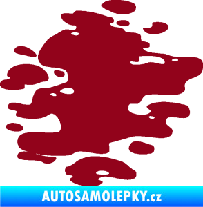 Samolepka Skvrna 001 pravá kaňka bordó vínová