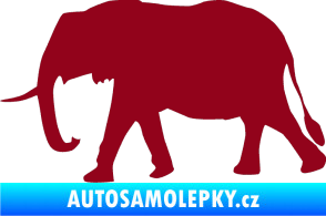 Samolepka Slon 014 levá bordó vínová