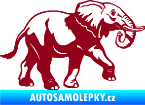 Samolepka Slon 028 pravá bordó vínová