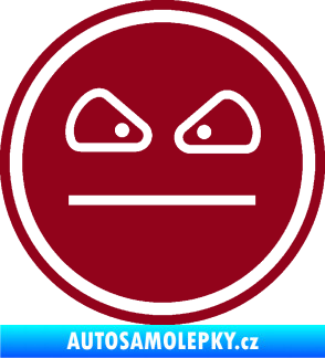 Samolepka Smajlík 002  bordó vínová