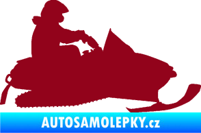 Samolepka Sněžný skútr 002 pravá bordó vínová