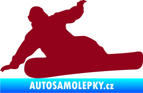 Samolepka Snowboard 001 levá bordó vínová