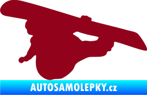 Samolepka Snowboard 007 levá bordó vínová