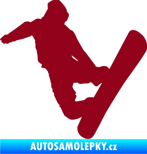 Samolepka Snowboard 020 levá bordó vínová