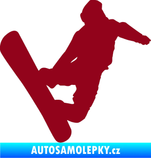 Samolepka Snowboard 020 pravá bordó vínová