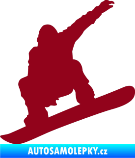 Samolepka Snowboard 021 levá bordó vínová