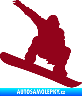 Samolepka Snowboard 021 pravá bordó vínová