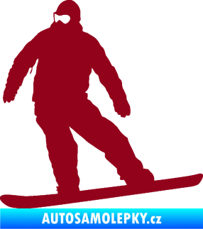 Samolepka Snowboard 034 levá bordó vínová