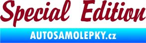 Samolepka Special edition 001 bordó vínová