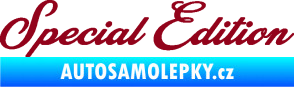 Samolepka Special edition 003 nápis bordó vínová