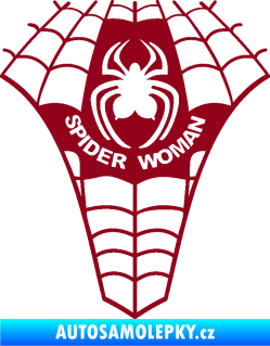 Samolepka Spider woman pavoučí žena bordó vínová