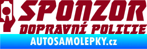 Samolepka Sponzor dopravní policie 004 bordó vínová