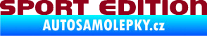 Samolepka Sport edition 002 nápis bordó vínová