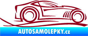 Samolepka Sportovní auto 002 pravá bordó vínová