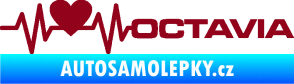 Samolepka Srdeční tep 019 pravá octavia bordó vínová