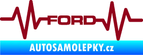 Samolepka Srdeční tep 027 Ford bordó vínová