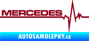 Samolepka Srdeční tep 035 levá mercedes bordó vínová