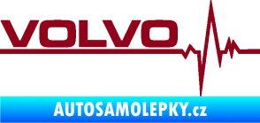 Samolepka Srdeční tep 037 levá Volvo bordó vínová