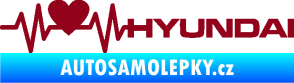 Samolepka Srdeční tep 046 pravá Hyundai bordó vínová