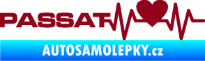 Samolepka Srdeční tep 077 levá Volkswagen Passat bordó vínová