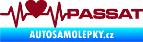 Samolepka Srdeční tep 077 pravá Volkswagen Passat bordó vínová
