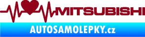 Samolepka Srdeční tep 082 pravá Mitsubishi bordó vínová