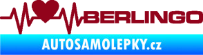 Samolepka Srdeční tep 092 pravá Berlingo Citroen bordó vínová