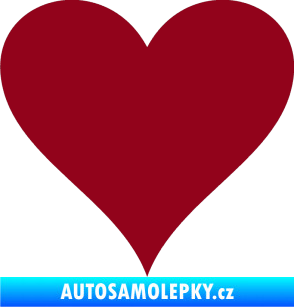 Samolepka Srdíčko 001 bordó vínová