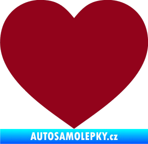 Samolepka Srdíčko 002 bordó vínová
