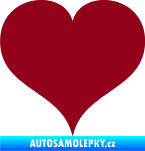 Samolepka Srdíčko 003 bordó vínová