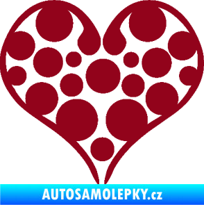 Samolepka Srdíčko 008 bordó vínová