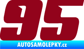 Samolepka Startovní číslo 95 typ 6 bordó vínová