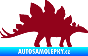 Samolepka Stegosaurus 001 pravá bordó vínová