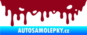 Samolepka Stékající skvrna 006 levá bordó vínová