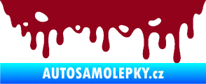 Samolepka Stékající skvrna 006 pravá bordó vínová