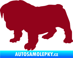 Samolepka Štěňátko 004 levá francouzský buldoček bordó vínová