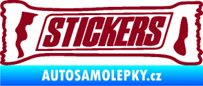 Samolepka Stickers nápis bordó vínová