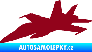 Samolepka Stíhací letoun 001 levá bordó vínová
