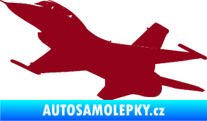 Samolepka Stíhací letoun 004 levá bordó vínová