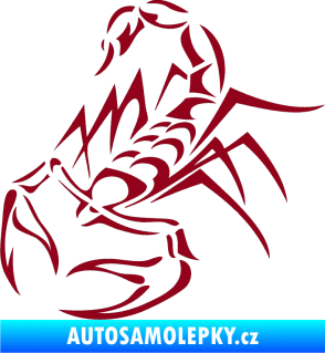 Samolepka Štír 017 levá bordó vínová