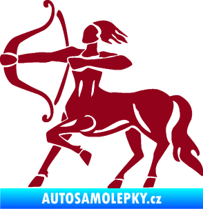 Samolepka Střelec 005 levá bordó vínová