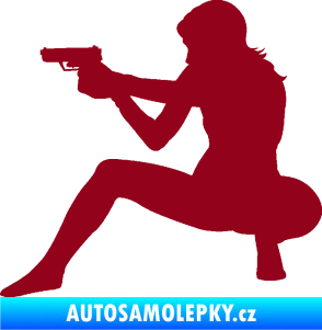 Samolepka Střelkyně 003 levá bordó vínová