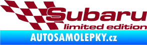 Samolepka Subaru limited edition levá bordó vínová