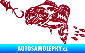 Samolepka Sumec 006 levá s návnadou bordó vínová