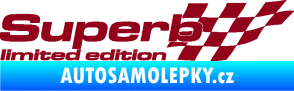 Samolepka Superb limited edition pravá bordó vínová