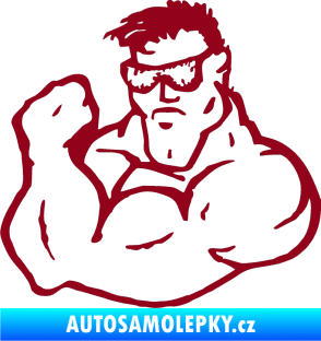 Samolepka Svalovec levá bordó vínová