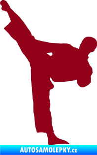 Samolepka Taekwondo 002 levá bordó vínová