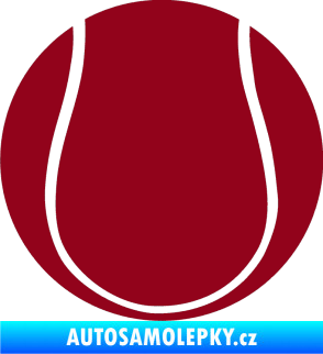 Samolepka Tenisový míček bordó vínová