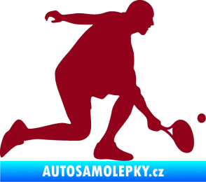 Samolepka Tenista 003 pravá bordó vínová