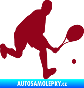 Samolepka Tenista 007 pravá bordó vínová